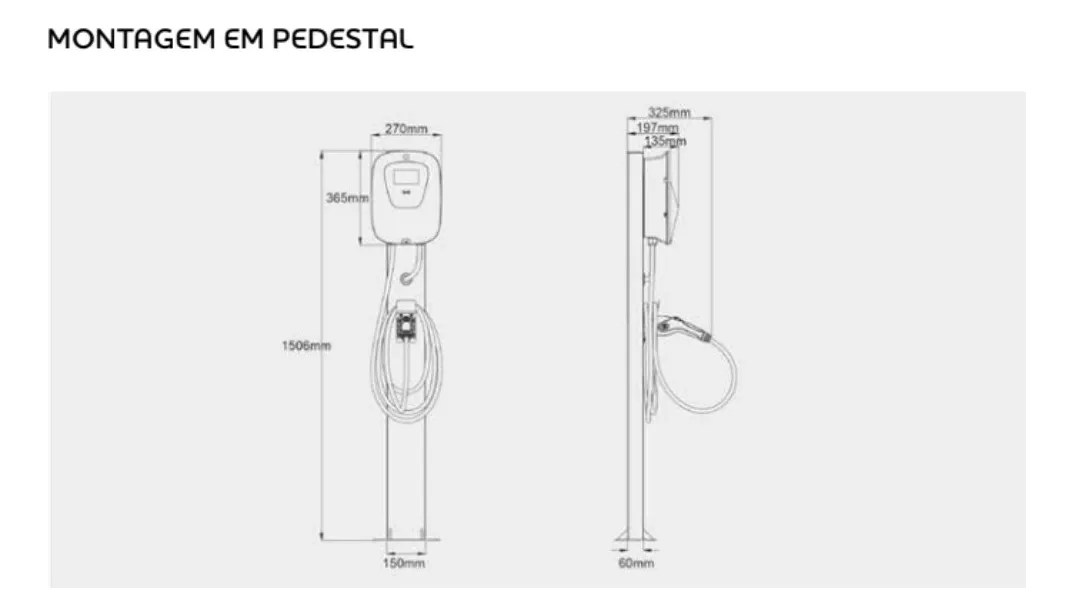 Carregador Veicular Rise Silver 22kw Ac Tipo 2 Touch Wi-fi - Imagem 7